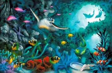 Fish Aquarium Painting - Jewels of the Sea under sea